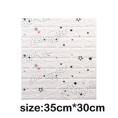 1-30Pcs 35x30cm Wallpaper Kitchen Bedroom Background Decoration Wall Panels Stickers Waterproof for Living Room 3D DIY Home