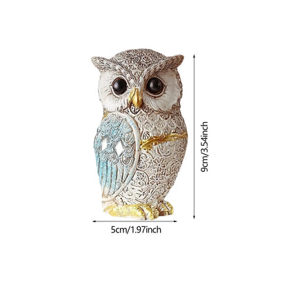 Owl Statue Compact Shelf Decor Bookshelf Table Desk Office Modern Cute Versatile Sculpture Gift for Owl Lovers Decoration