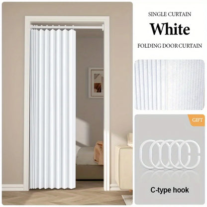Room Divider Curtain for Bedroom Living Room Doorway, Folding Partition Privacy Panel with Soft Drape and Modern Decor