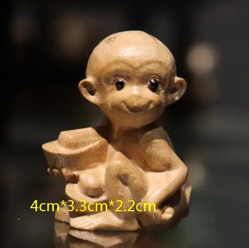 Chinese Peach Wood Carving Pendant Twelve Zodiac Animals OX Rabbit Diy KeyChain Exquisite Pendant 3D Carved Sheep Dragon Tiger