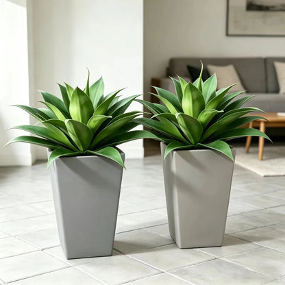 2 Pack 25in Artificial Agave Plants, UV Resistant Fake Succulent Large Faux Agave for Outdoor Indoor Porch Garden Home Decor