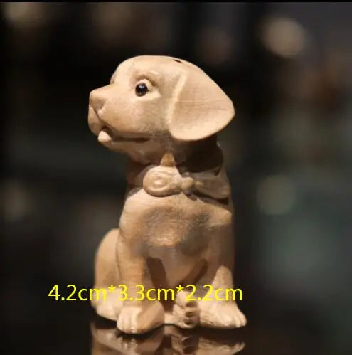 Chinese Peach Wood Carving Pendant Twelve Zodiac Animals OX Rabbit Diy KeyChain Exquisite Pendant 3D Carved Sheep Dragon Tiger