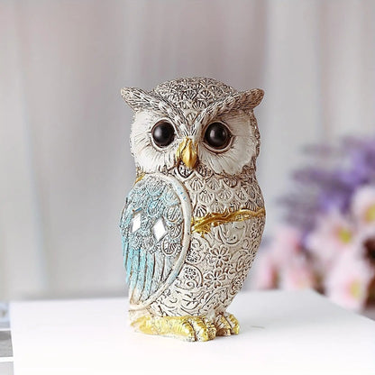 Owl Statue Compact Shelf Decor Bookshelf Table Desk Office Modern Cute Versatile Sculpture Gift for Owl Lovers Decoration