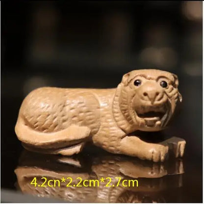 Chinese Peach Wood Carving Pendant Twelve Zodiac Animals OX Rabbit Diy KeyChain Exquisite Pendant 3D Carved Sheep Dragon Tiger