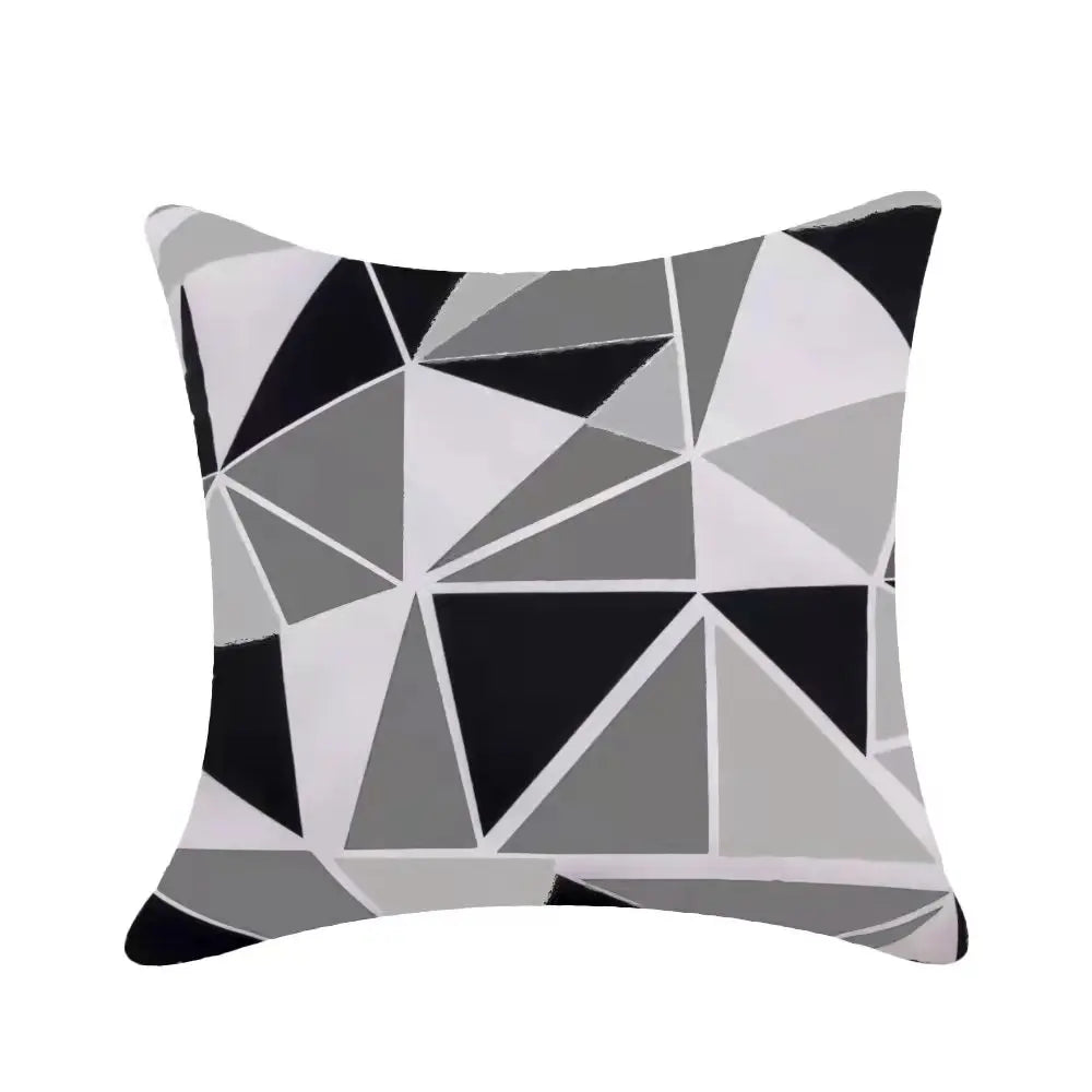 Geometric Outdoor Throw Pillow Covers Decorative Twill Waterproof Cushion Cover Modern Home Pillow Case for Sofa Patio Garden