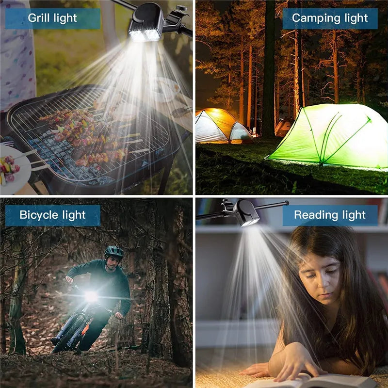 Portable Smart Touch LED Grill Light Lamp for BBQ Barbecue Grilling Outdoor Kitchen Accessories Tools 180 Degree Lighting Lamps