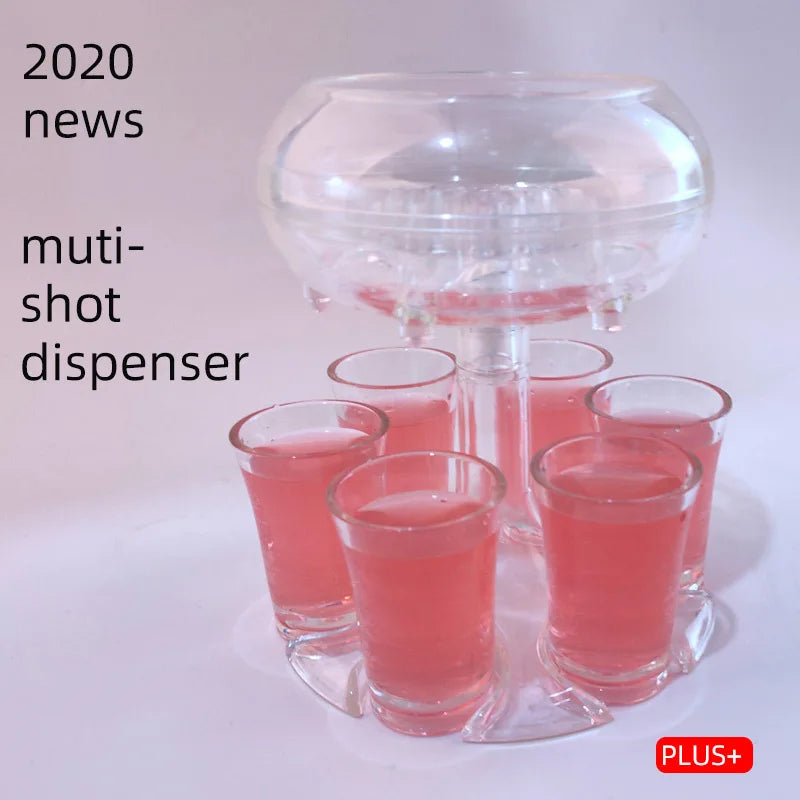 Party Bar Drinking Tool Drink Beer Liquor Dispenser 6 Whisky Beverage Dispenser and Holder Wine Glass Party Pour Wine Artifact