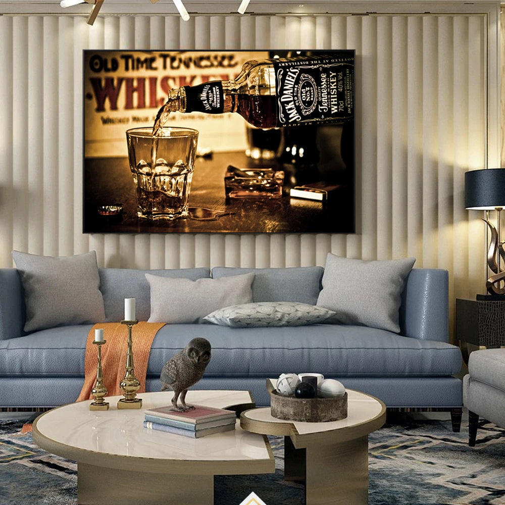 Whiskey Drinks Wall Posters And Prints Modern Canvas Art Paintings Print On Canvas Bar Decorative Pictures For Home Decor