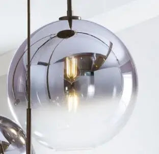 Modern Nordic living room bedroom bedside bar dining room glass Hanging lamp light luxury glass ball pendant lamp