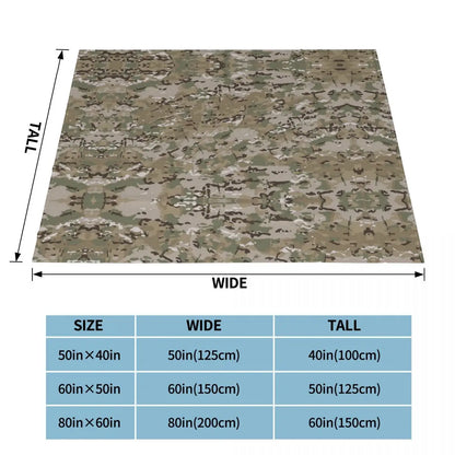 Multicam Knitted Blankets Camouflage Military Flannel Throw Blanket Bed Sofa Decoration Lightweight Bedspreads