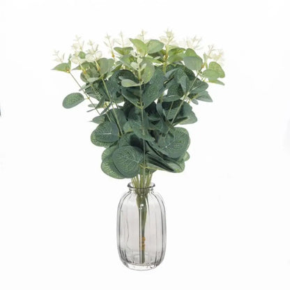 Artificial Eucalyptus Leave Indoor Home Furnishing Room Fake Plant Vase Decorations Outdoor Valentine'sWedding Photography Props
