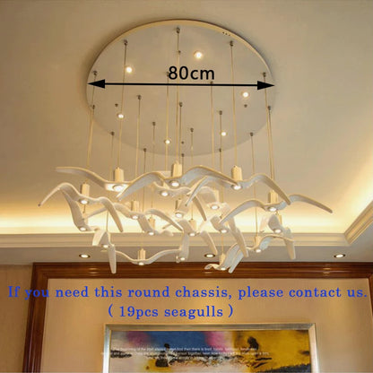 Modern bird living room chandelier led lighting post-modern seagulls light creative bedroom dining kitchen hanging lamps