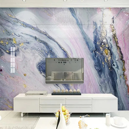 Custom 3D Wallpaper Mural Pink Family Abstract Stone TV Background Wall Decorative Painting