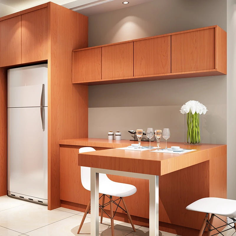 5M /10M Wood Grain Self Adhesive Wallpaper Waterproof PVC Vinyl Kitchen Wardrobe Cabinet Furniture Renovation Door Wall Sticker