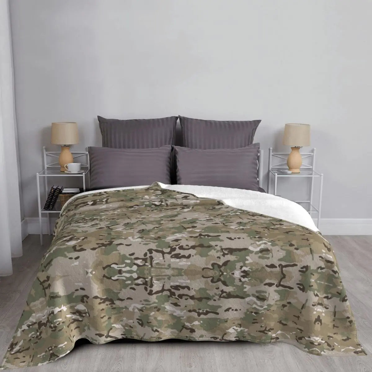 Multicam Knitted Blankets Camouflage Military Flannel Throw Blanket Bed Sofa Decoration Lightweight Bedspreads