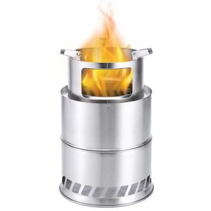Stainless Steel Outdoor Camping Stove Portable Winter Heating Stove Practical Outdoor Bonfire Fire Pit Wooden Stove