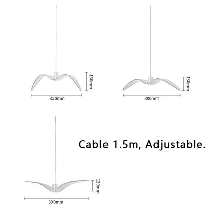 Modern bird living room chandelier led lighting post-modern seagulls light creative bedroom dining kitchen hanging lamps