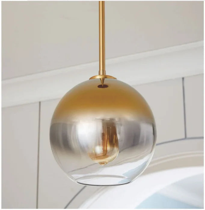 Modern Nordic living room bedroom bedside bar dining room glass Hanging lamp light luxury glass ball pendant lamp