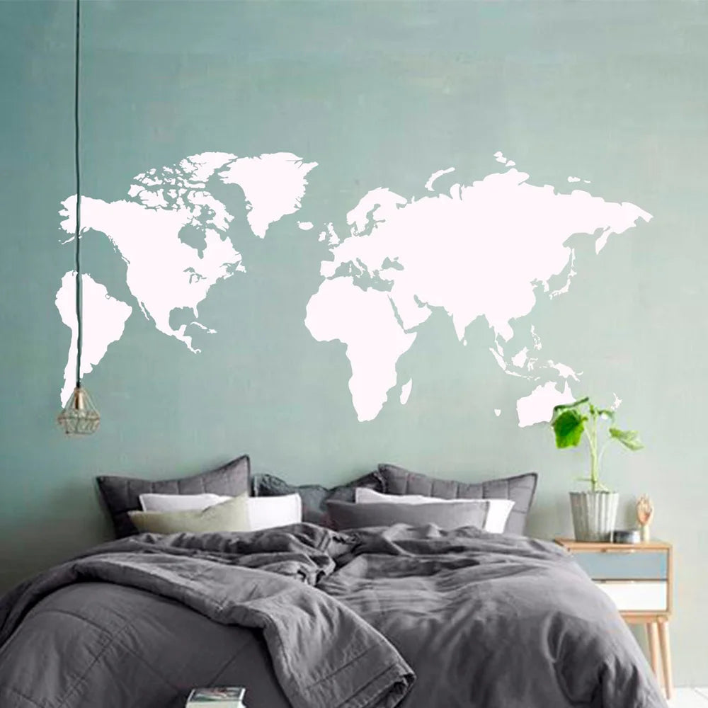 2021 New World Map wall sticker For Office Decoration living room Bedroom vinyl Decor Wallpaper PVC removeable Wall decal G34