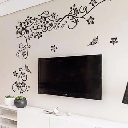 Hot DIY Wall Art Decal Decoration Fashion Romantic Flower Wall Sticker/ Wall Stickers Home Decor 3D Wallpaper Free Shipping