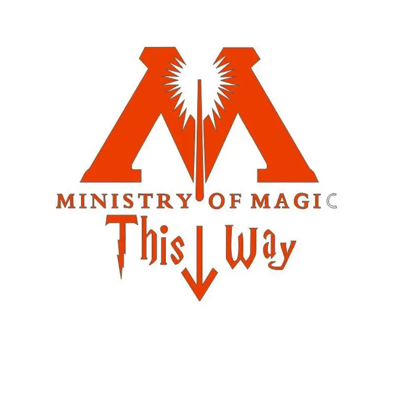 Bathroom Toilet Wall Stickers MINISTRY OF MAGIC THIS WAY Washroom Art Mural Home Decor Waterproof Wallpaper Vinyl Wall Decals