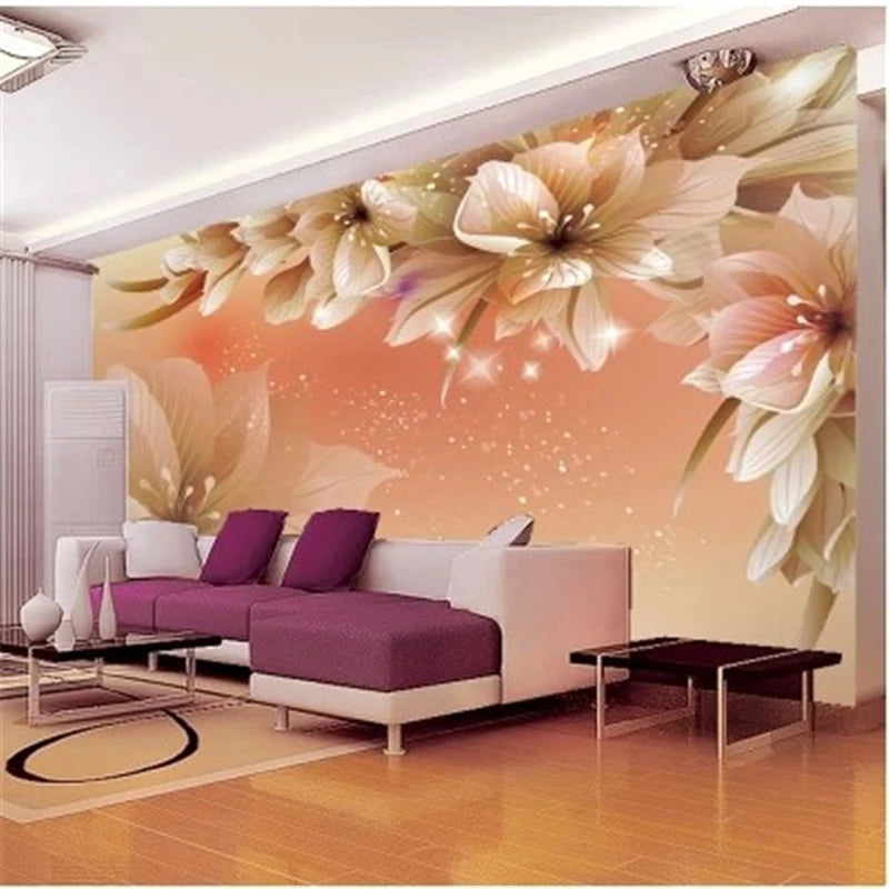 Custom photo wallpaper living room Large 3D Cozy bedroom modern minimalist TV backdrop mural wall paper home decoration Stickers