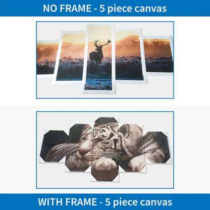 Wall Art Home Decor Framework Canvas Pictures 5 Pieces Paintings HD Prints  Living Room Custom Made Poster PENGDA