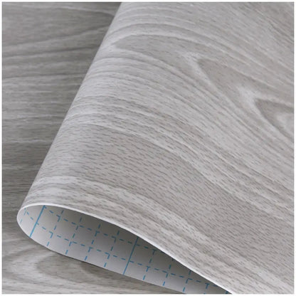 5M /10M Wood Grain Self Adhesive Wallpaper Waterproof PVC Vinyl Kitchen Wardrobe Cabinet Furniture Renovation Door Wall Sticker