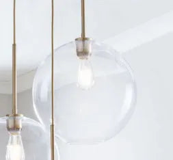 Modern Nordic living room bedroom bedside bar dining room glass Hanging lamp light luxury glass ball pendant lamp