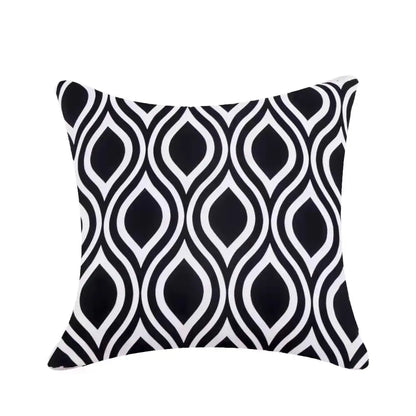 Geometric Outdoor Throw Pillow Covers Decorative Twill Waterproof Cushion Cover Modern Home Pillow Case for Sofa Patio Garden