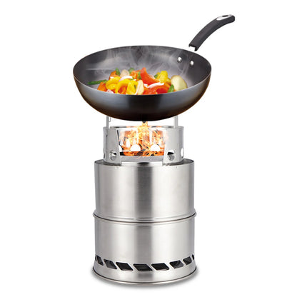 Stainless Steel Outdoor Camping Stove Portable Winter Heating Stove Practical Outdoor Bonfire Fire Pit Wooden Stove