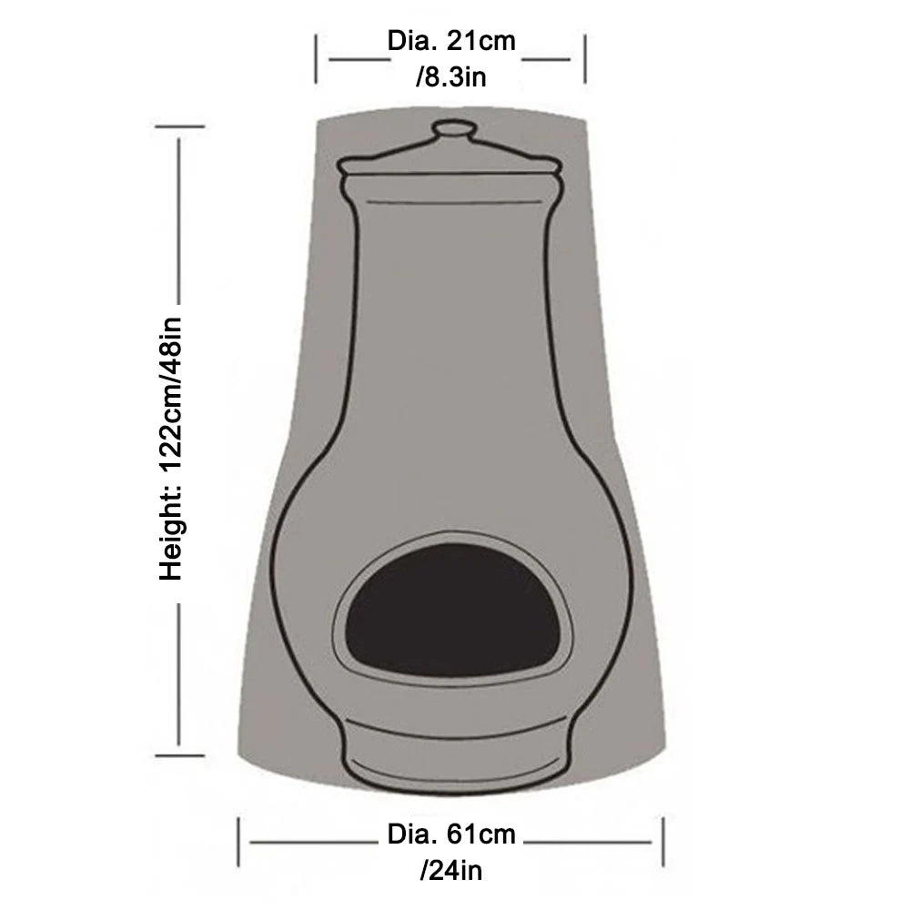 Waterproof Dust Furnace Covers Patio Chiminea Cover Water Resistant Garden Outdoor Heater Cover Outdoor Fire Pit Rain Protector