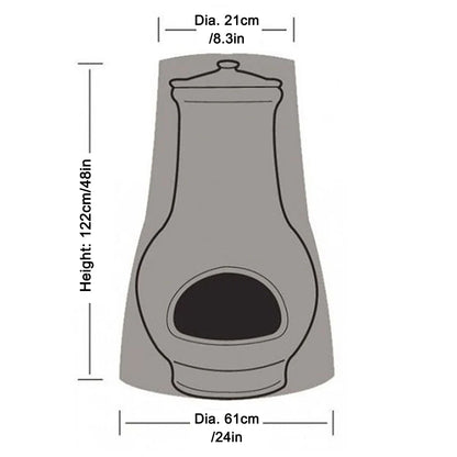 Waterproof Dust Furnace Covers Patio Chiminea Cover Water Resistant Garden Outdoor Heater Cover Outdoor Fire Pit Rain Protector