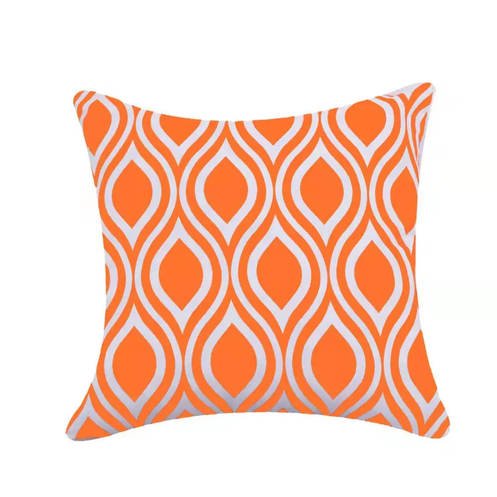 Geometric Outdoor Throw Pillow Covers Decorative Twill Waterproof Cushion Cover Modern Home Pillow Case for Sofa Patio Garden