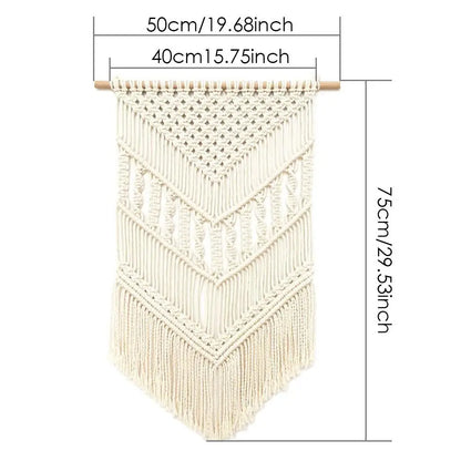 Home Decoration Bohemian Macrame Woven Wall Hanging Boho Room Geometric Tapestry Nordic Art Beautiful Apartment Room Decor Gift