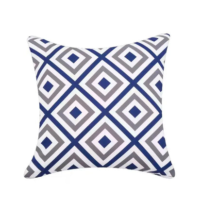 Geometric Outdoor Throw Pillow Covers Decorative Twill Waterproof Cushion Cover Modern Home Pillow Case for Sofa Patio Garden