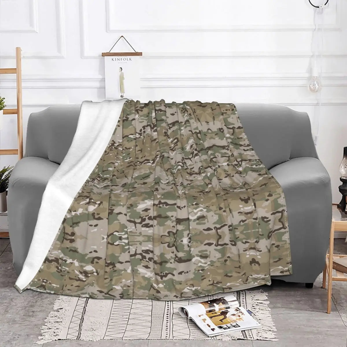 Multicam Knitted Blankets Camouflage Military Flannel Throw Blanket Bed Sofa Decoration Lightweight Bedspreads