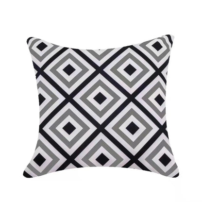 Geometric Outdoor Throw Pillow Covers Decorative Twill Waterproof Cushion Cover Modern Home Pillow Case for Sofa Patio Garden