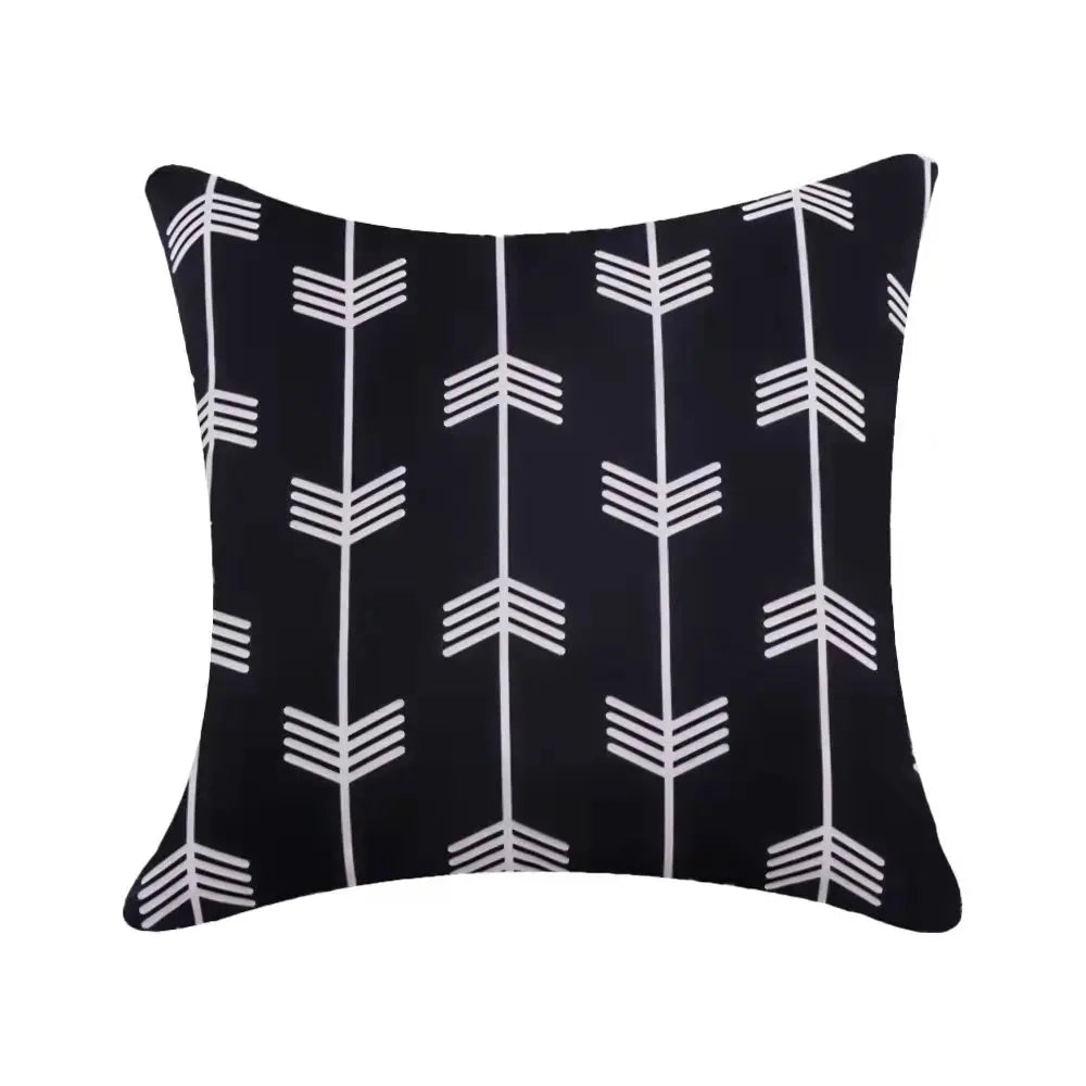 Geometric Outdoor Throw Pillow Covers Decorative Twill Waterproof Cushion Cover Modern Home Pillow Case for Sofa Patio Garden