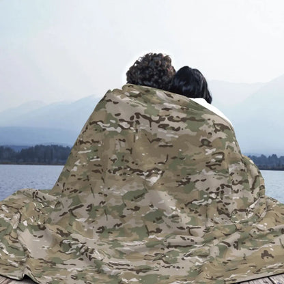 Multicam Knitted Blankets Camouflage Military Flannel Throw Blanket Bed Sofa Decoration Lightweight Bedspreads