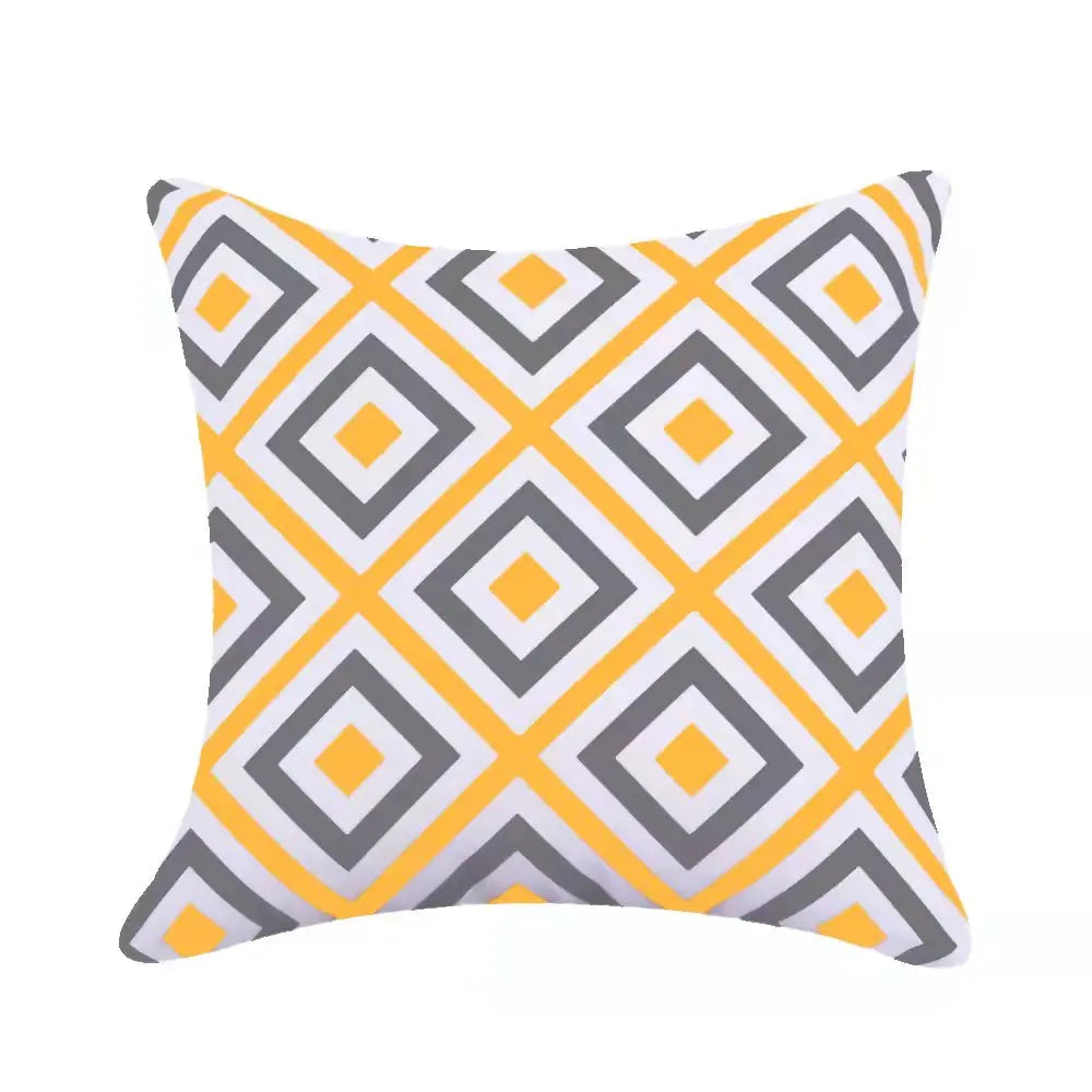 Geometric Outdoor Throw Pillow Covers Decorative Twill Waterproof Cushion Cover Modern Home Pillow Case for Sofa Patio Garden