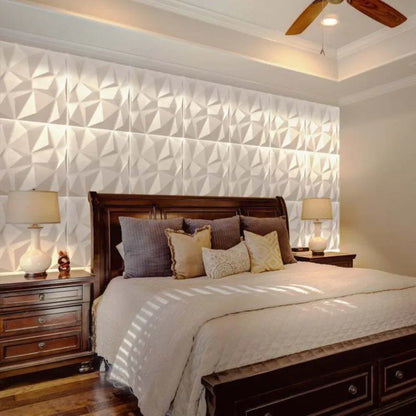 White 3D Wall Panel Foam Brick Waterproof Non-self-adhesive Wall Sticker Modern Geometric Background Wallpaper Wall Renovation