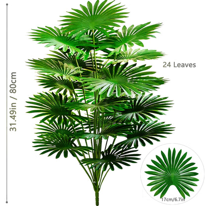 Artificial Palm Tree - Large Fake Tropical Plant Suitable for Indoor Outdoor Decoration Without Pot