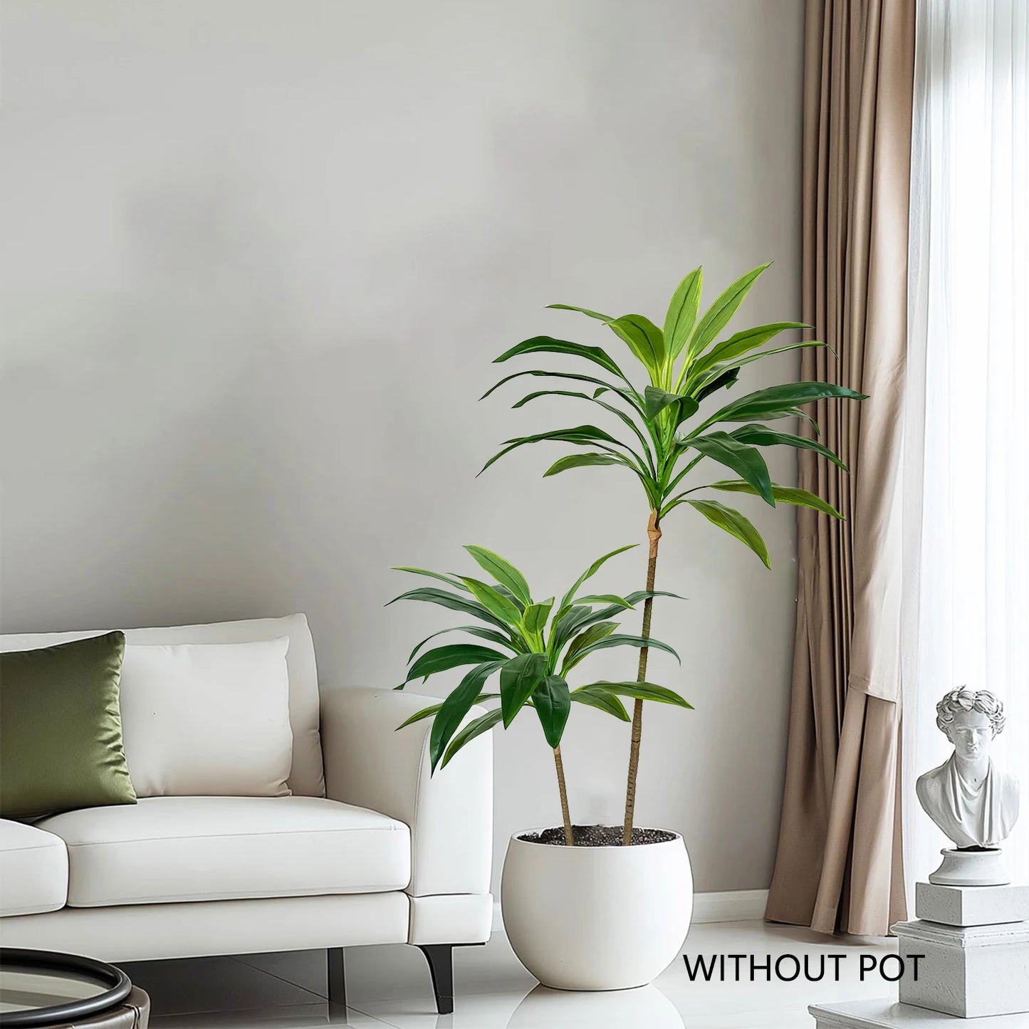 50-225CM Artificial Green Dracaena Plant Tree Indoor Outdoor Ornament Fake Plant for Home Garden Room Wedding Decor Halloween