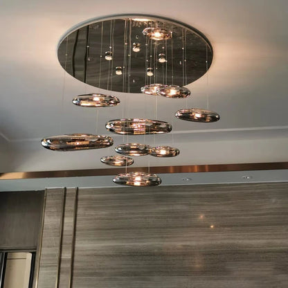 Italian Minimalist Design Living Room Hanging Water Drop Lamp Modern Creative Bedroom Decoration Exhibition Hall Chandelier