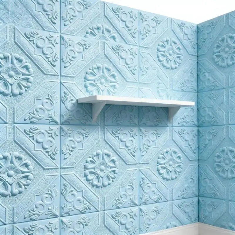 10Pcs Removable Tile Brick Wall Sticker Waterproof Background Wall Wallpaper For Home Office Decoration Easy to Install M4YD