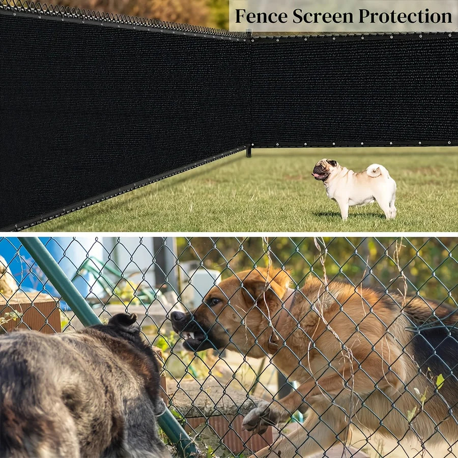 Fence Privacy Screen, Heavy Duty Privacy Fence Screen, Outdoor Shade Cloth Mesh Barrier, Cable Zip Ties Included