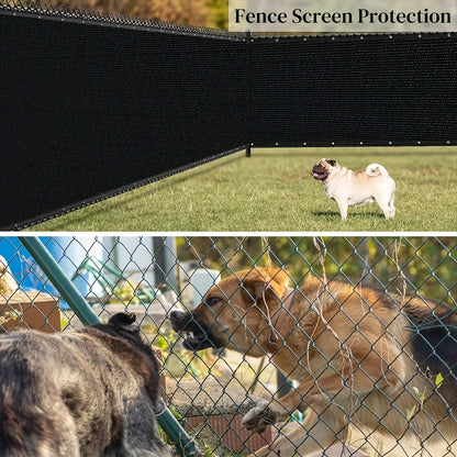 Fence Privacy Screen, Heavy Duty Privacy Fence Screen, Outdoor Shade Cloth Mesh Barrier, Cable Zip Ties Included