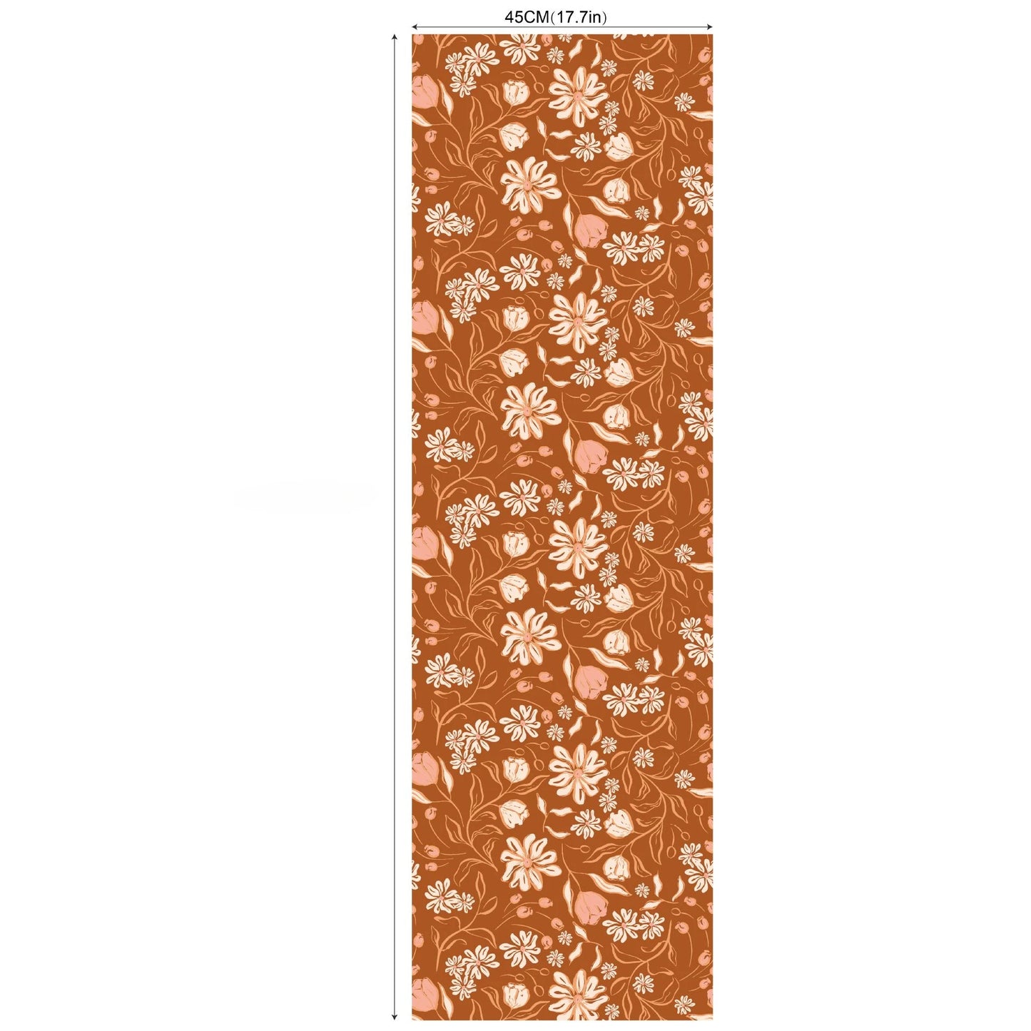 2m/3m Self Adhesive Wallpaper Rural Flowers Retro Plants Background Wall Paper Bedroom Entrance Renovation Wall Sticker