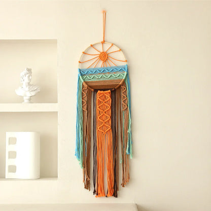 Boho Macrame Wall Hanging Handmade Tapestry Woven Wall Decor Bohemian Home Bedroom Living Room Decoration